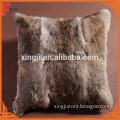 Top quality fur natural brown color hare rabbit fur pillow